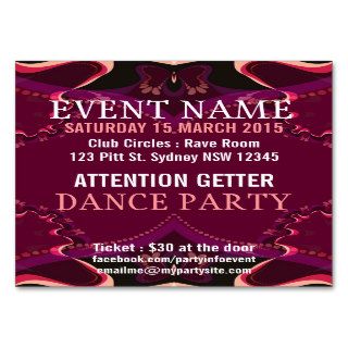 Butterfly Ribbons Event Party Mini Flyer Business Card Templates