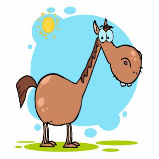 goofy horse cartoon character photo cutouts