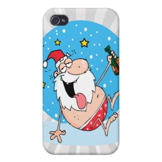 funny drunk santa on vacation iPhone 4/4S covers