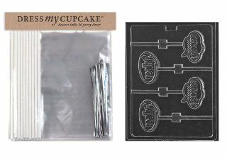 Dress My Cupcake DMCKITK163 Chocolate Candy Lollipop Packaging Kit with Mold, Really/Seriously Lollipop Kitchen & Dining