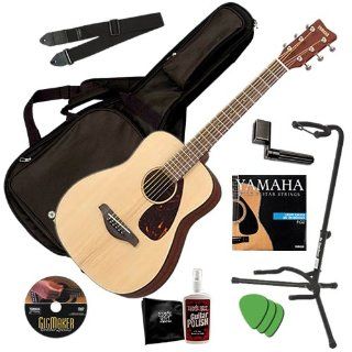 Yamaha JR2 Junior Guitar BUNDLE w/ Gig Bag, Strap, Stand & DVD Musical Instruments