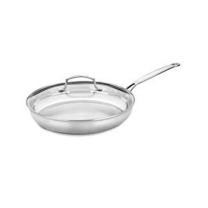 Cuisinart 12 in. Stainless Steel Skillet with Glass Cover 722 30G