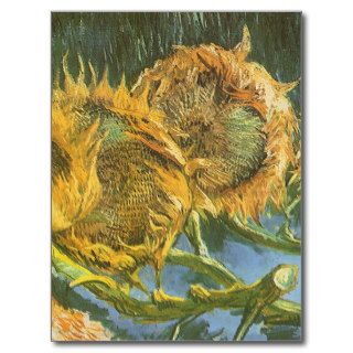 Four Cut Sunflowers by Vincent van Gogh Postcards