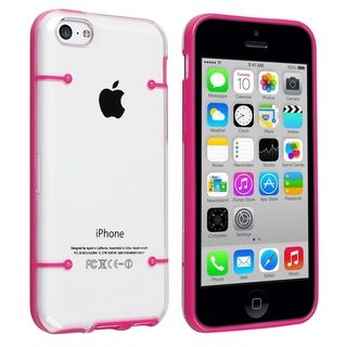 BasAcc Clear with Hot Pink Trim Slim Case for Apple iPhone 5C BasAcc Cases & Holders