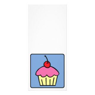 Cartoon Clip Art Cupcake Frosting Cherry Dessert Rack Card Design