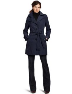 Calvin Klein Women's Zip Out Double Breasted Trench Coat, Navy, X Large Trenchcoats
