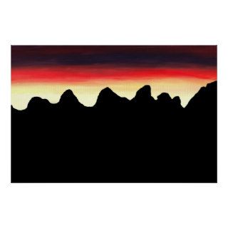 Mountain Silhouette Print