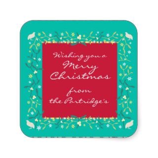 Merry Christmas business gift labels Stickers