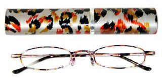 Reading Glasses~Animal Print~Tube Case~Spring Hinge~Women's +1.75 Health & Personal Care
