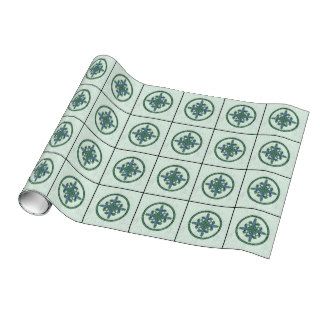 Stone Lily Circle Pattern Gift Wrap