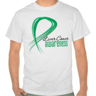 Liver Cancer Awareness Grunge Ribbon T shirt
