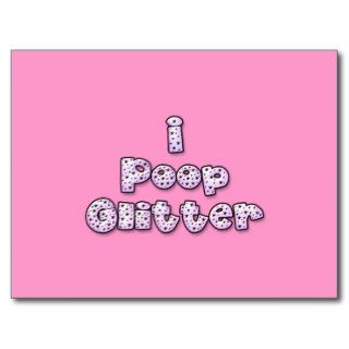 i poop glitter postcard