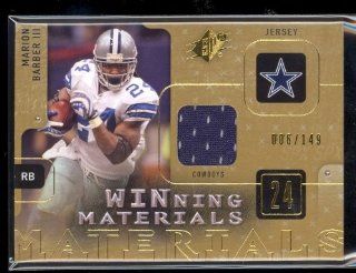 2009 SPX Winning Materials Marion Barber Game Used Jersey #d 149 Sports Collectibles