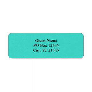 Turquoise Custom Return Address Labels