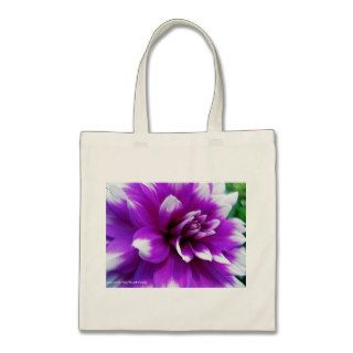 Personalized Tote Bag with Dahlia Macro photo