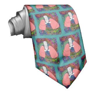 Pulmonologist Necktie  Artsy Lungs Design