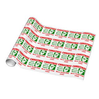 Christmas Cause Miracles Happen 1947 Gift Wrap Paper