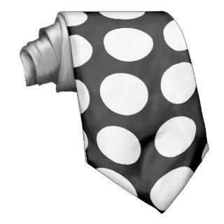 Black and White Polka Dot Tie