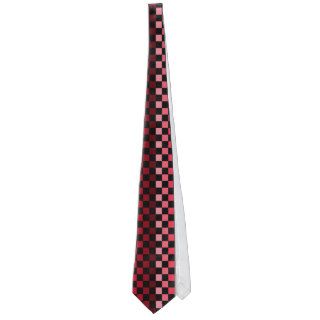Red & Black Optical Illusion ChessBoard 4 Mens Tie