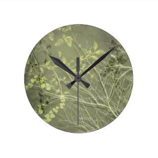 WUTHERING HEIGHTS, GHOSTLY BRANCHES BOHO SUMMER WALLCLOCK