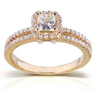 Annello 14k Yellow Gold 3/4ct TDW Diamond Engagement Ring (H I, I1 I2) Annello One of a Kind Rings