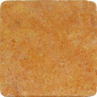 MS International Sunrise 4 in. x 4 in. Tumbled Travertine Floor and Wall Tile (1 sq. ft. / case) CPEACH44TUM