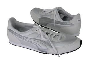 Puma Maya White Nylon Swoosh Athletic Shoes (8.5) Shoes