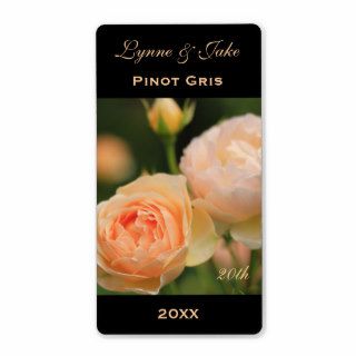Wine Label Template Lovely English Peach Roses Bud
