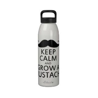 Keep Calm and Grow a Mustache Drinking Bottle