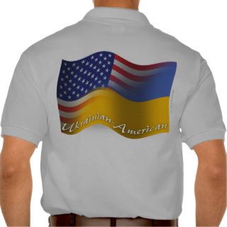 Ukrainian American Waving Flag Tshirts