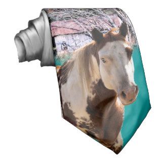 Paint Horse with Old Barn Tie