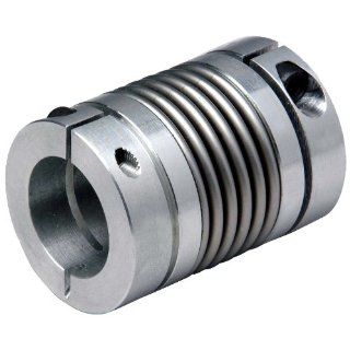 Lovejoy 76985 Size BWLC 63 Bellows Clamp Style Coupling, Complete Coupling, Inch, 0.5" Bore A, 0.75" Bore B, 1.772" OD, 2.48" Length, 159 in lbs Nominal Torque, 12700 rpm Max Rotational Speed