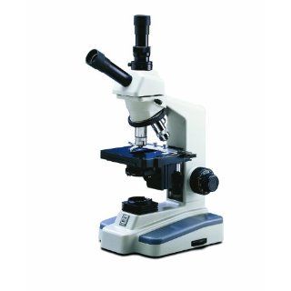 National Optical 161 University and Laboratory Dual Head Compound Oil Immersion Microscope, Widefield 10x/18mm Eyepiece, DIN 4x, 10x, 40xR, 100xR Achromatic Objective, 20 Watt Halogen Bulb Light Source, 110V
