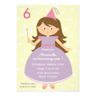 Birthday Princess and her wand Invitation