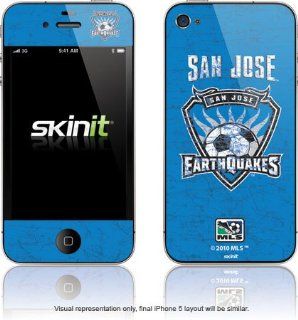 MLS   San Jose Earthquakes   San Jose Earthquakes Solid Distressed   iPhone 5 & 5s   Skinit Skin Cell Phones & Accessories