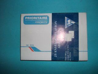 Clairefontaine Ref 515/6 25 Airmail Envelopes White 90g 114 x 162 Priority Stamp in Top Left Corner 4 1/2" x 6 3/8" Limit 1 Per Customer 