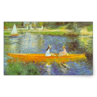The Seine by Pierre Renoir Rectangle Stickers