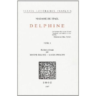 delphine De Sta l Germaine 9782600026147 Books