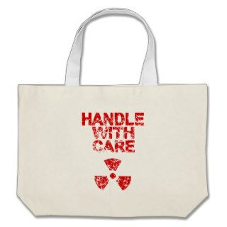 Radioactive Handle With Care Logo Canvas Bags