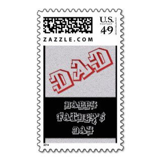 Graffetti on the Wall D3   Happy Father's Day Dad Postage