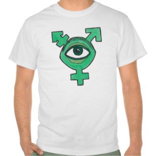 Transgender symbol Green Eyeball Monster Shirt