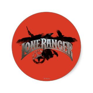Lone Ranger   Crows and Badge 2 Round Sticker