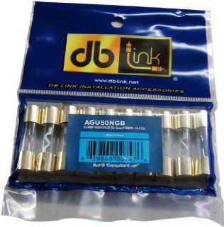 db Link AGU50NGB 50 Amp Gold/Nickel Plated AGU Fuses  Vehicle Amplifier Fuses 