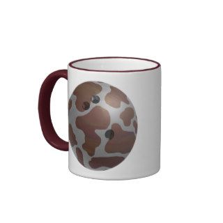 Bowling Ball Cow Brown Coffee Mugs