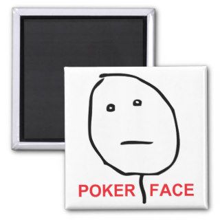 Poker Face Rage Face Meme Fridge Magnet