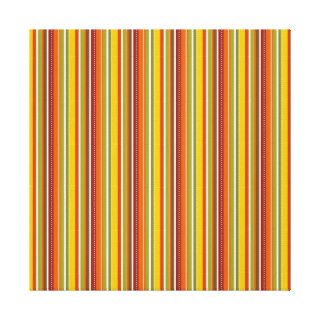 Fall Autumn Striped Pattern Orange Red Gold Gallery Wrap Canvas