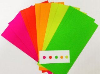 1/4 .25 Inch Color Coding Dot Labels on Sheets Fluorescent Assortment Pack 960 Stickers   192 of Each Color Yellow Orange Red Pink Green  Florescent Dot Stickers 