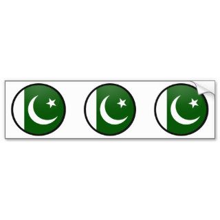 Pakistan quality Flag Circle Bumper Sticker