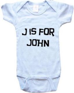 J IS FOR JOHN / Hurry Up   Name series   White or Blue Onesie / Baby T shirt Clothing