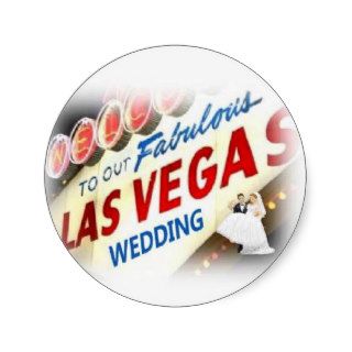 Las Vegas Wedding Bride & Groom Sticker